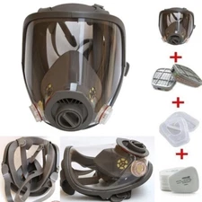 Full Face Gas Mask Facepiece Respirator For Painting Spraying For 6800 15 in 1