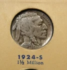 1924-S  Buffalo Nickel -  Fine  / F (S5-2)