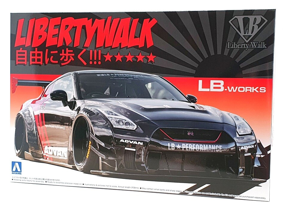 Aoshima 1/24 Scale Kit 05592 - Liberty Walk LB Works R35 GT