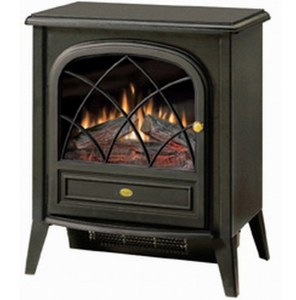 Black Compact Stove Style Electric Fireplace Space Heater 3 D