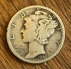 1926 Mercury Dime Philadelphia Roaring Twenties 90% Silver Winged Liberty Coin