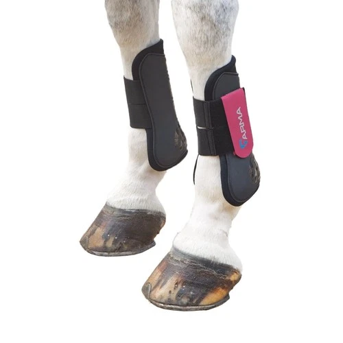 Shires (1899BLK/RASC) ARMA Tendon Boots Black/Raspberry Cob