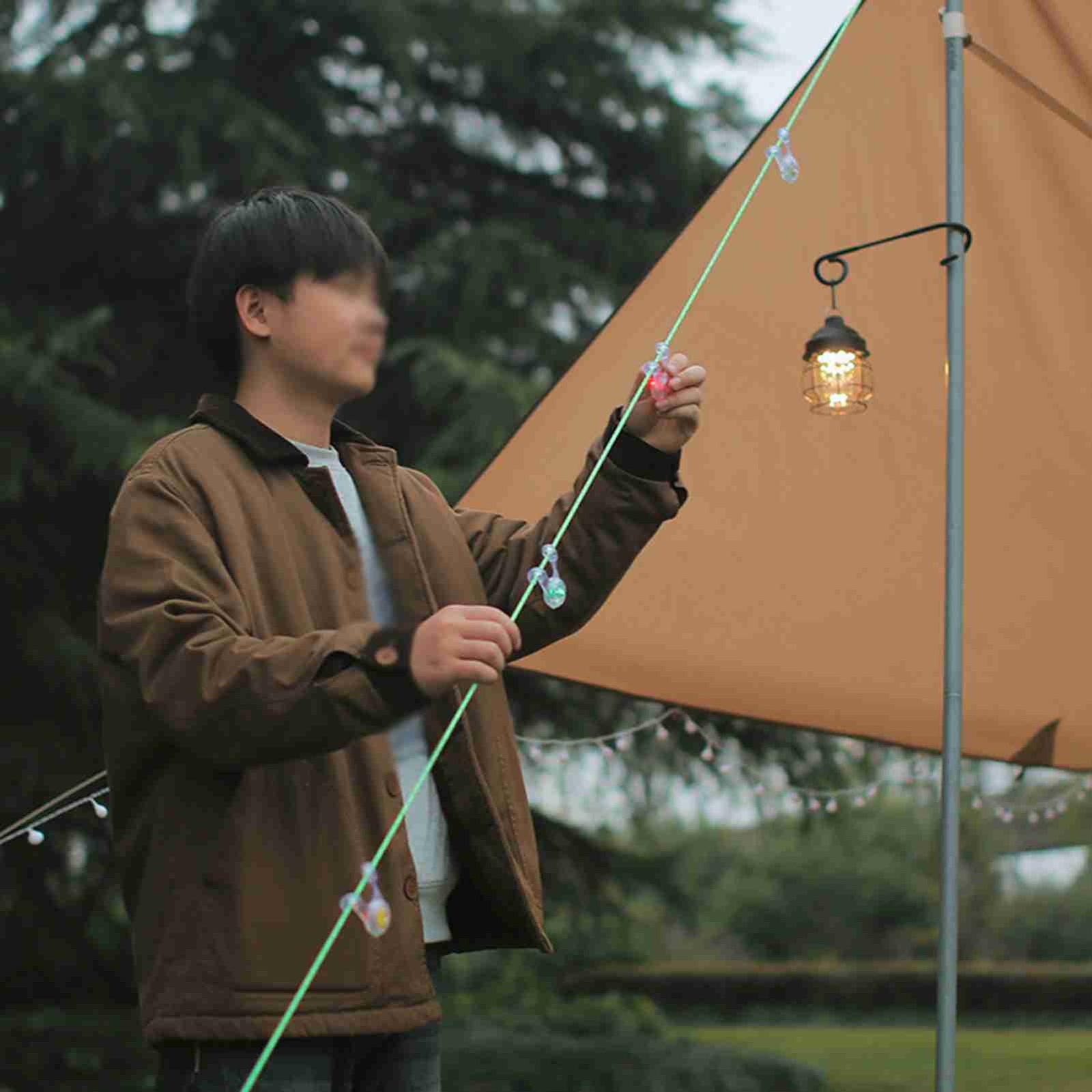 10pcs Tent String Light Guard Rope Hangings Lights Outdoor Camping Ambient Ligh