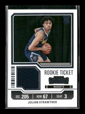 2023-24 Panini Contenders #RTS-STW Julian Strawther Rookie Ticket Swatches