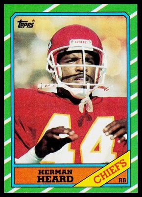 Herman Heard, 1986 Topps, #305, Kansas City Chiefs,
