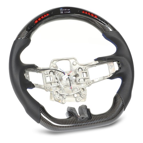 (Blue Stitching)Carbon Fiber LED Display Steering Wheel For Ford2018-2022 - Picture 6 of 12
