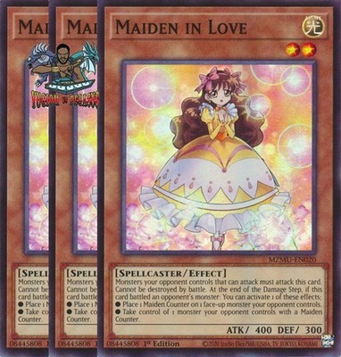 Yugioh! 3x Maiden in Love MZMU-EN020 Super Rare 1st Ed NM