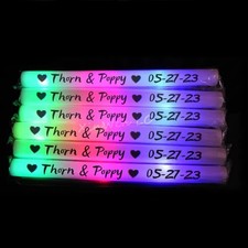 Personalized LED Foam Glow Sticks: Bulk Party Favors