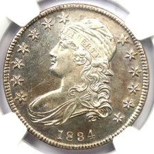 1834 Capped Bust Half Dollar 50C Coin - NGC Uncirculated Details (UNC MS)