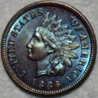 Brilliant Uncirculated 1886 T1 Indian Head Cent, Beautifully Toned & Razor-Sharp