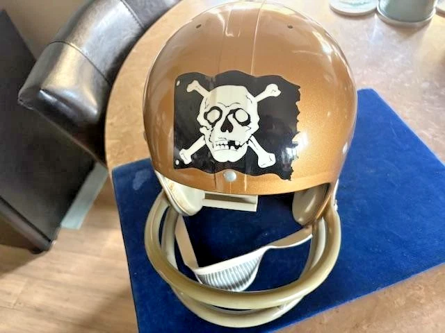 Throwback 1962 USNA/Navy Mid. Casco de fútbol americano Jolly Roger 2 barras - Roger Staubach Foto 3 de 4