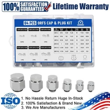 SPARKWHIZ 64 Piece ORFS Cap & Plug Kit Hose Tube and Pipe Hydraulic Fitting Set