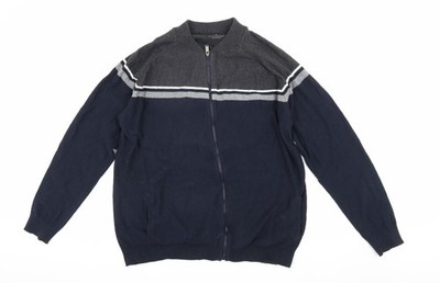 Mens UK Size 2XL Dissident Blue Bomber Jacket