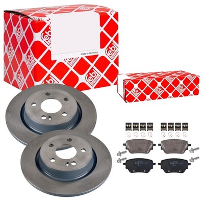 FEBI BILSTEIN Bremsscheiben Voll hinten + Bremsbeläge für Mercedes W177 X118