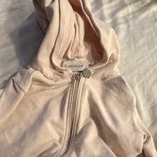 Moncler babies Light Pink Cotton Full Zip Hooded Hoodie Size 6-12 months