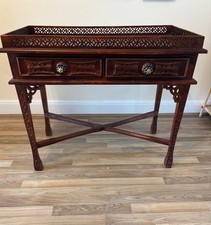 Vintage Style Carved Console Table 91x50x74cm, 2 Drawers. N21 Collection Only!