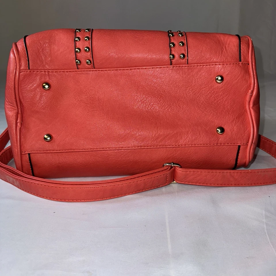 Michael Kors Bedford  Orange Leather Satchel Medium-Used - Image 4 of 4