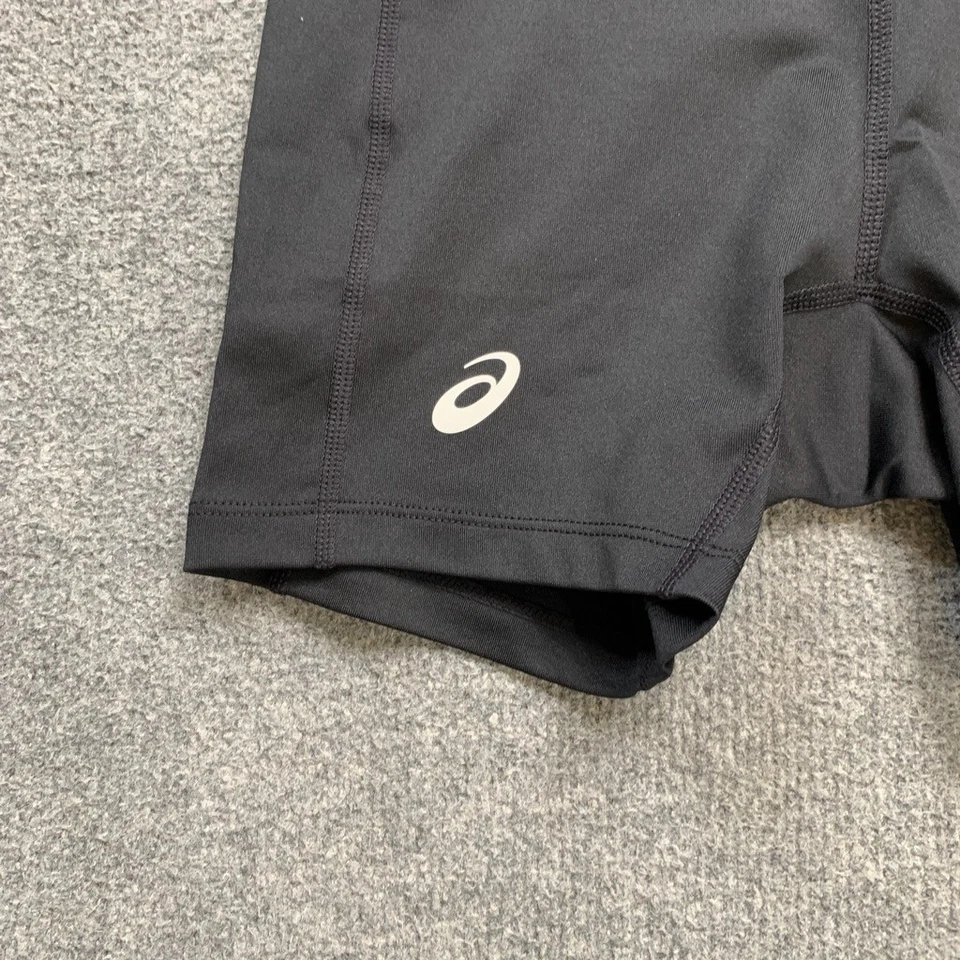 Asics Shorts Womens XS Extra Small Black Stretch Sweat Wicking Fitted Pull On - Image 3 of 4