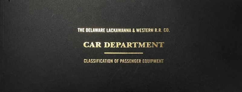 Delaware Lackawanna & Western Passenger Equipment Diagram book, 1952