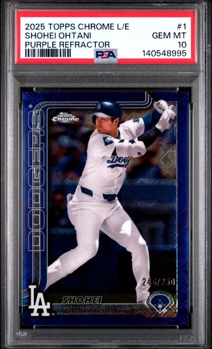 2025 TOPPS CHROME LOGOFRACTOR EDITION #1 SHOHEI OHTANI 246/250 PSA 10