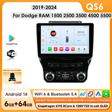 For Dodge Ram 1500 2500 3500 4500 5500 2019-2024 Car Radio GPS CarPlay DSP 6 64G