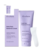 Hair Removal Cream Depilatory for Legs Arms Men Women Smooth Skin + Facial Gift