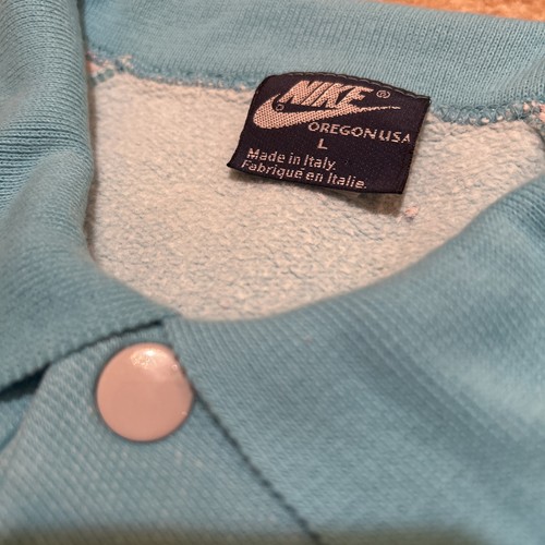 VTG 1980s Nike USA Map Sweatshirt Collared Made in Italy Blue tag Large OG 70s - Bild 3 von 15