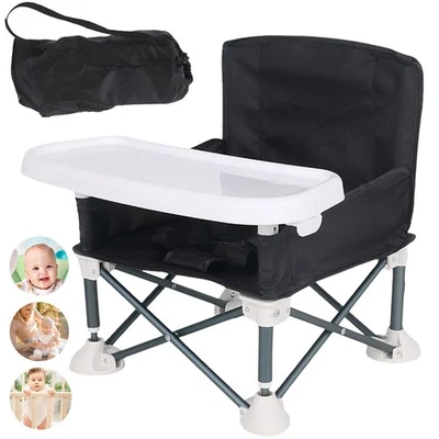 Baby Seat Dining Play Toddler Feeding Booster Foldable High Chair Camping Travel