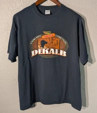 DEKALB Seed Logo Men's XL T-Shirt Dekalb Black Lab Hunting Graphic Tee Farming
