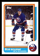 1986-87 Topps Bob Bourne #14 - New York Islanders - NM+