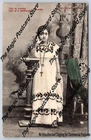 Mestiza Woman in Traditional Dress Yucatan Mexico Antique Hand Colored ~1910s