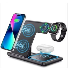 3 in 1 Fast Wireless Charging stand for iPhone 17 16 15 14 13 12, iWatch ,Airpod