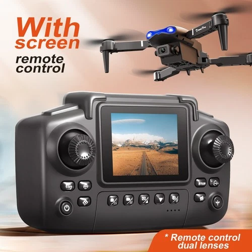 Drone 2026 4K HD Dual Camera WiFi FPV RC Foldable Quadcopter + 3 Batteries