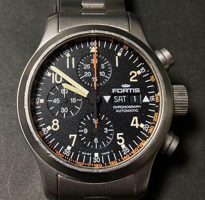 FORTIS B-42 Chronograph Day date 635.22.141 Black Dial Automatic 