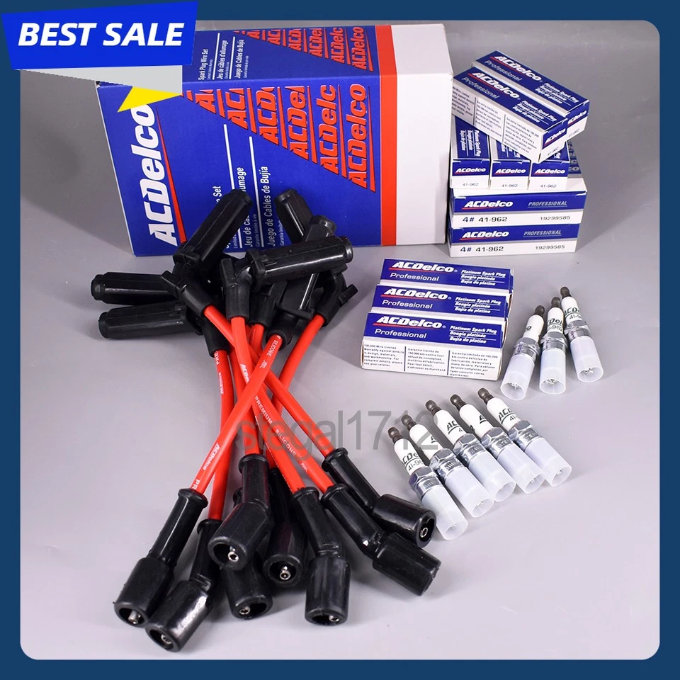 8 件装原始设备制造商 9748RR 线和 41-962 火花塞 19299585 适用于雪佛兰 4.8L 5.3L 6.0L V8 — 第 4/4 张图片