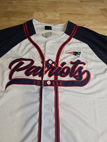 NFL Ultra Game New England Patriots Mens Button Down Baseball Jersey XL - Picture 5 of 5