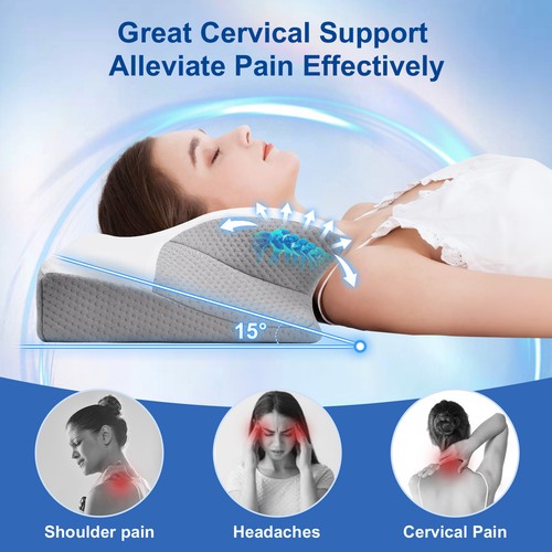 Pulatree Almohada Cervical para Alivio del Dolor de Cuello y Hombro Dormir Ergonómica - Imagen 10 de 12