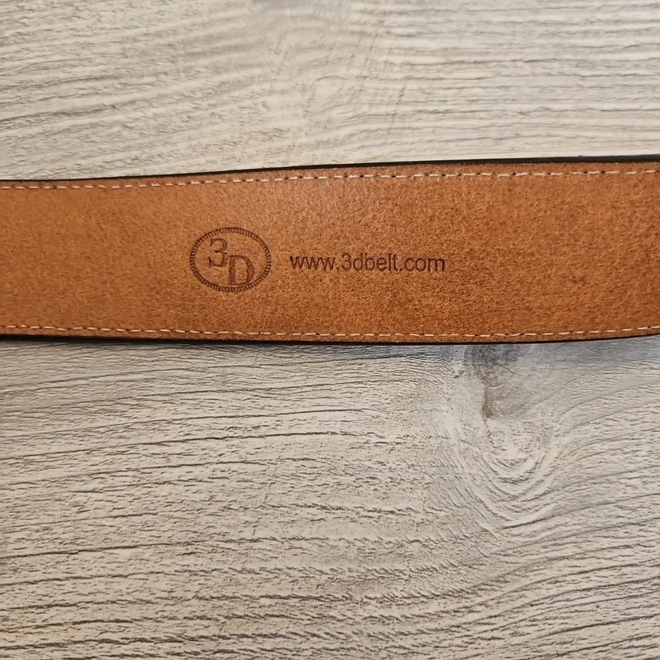 Hermoso Cinturón 3D Para Mujer Floral Cuero Repujado Marrón con Hebilla Plateada Talla 30 Foto 4 de 4