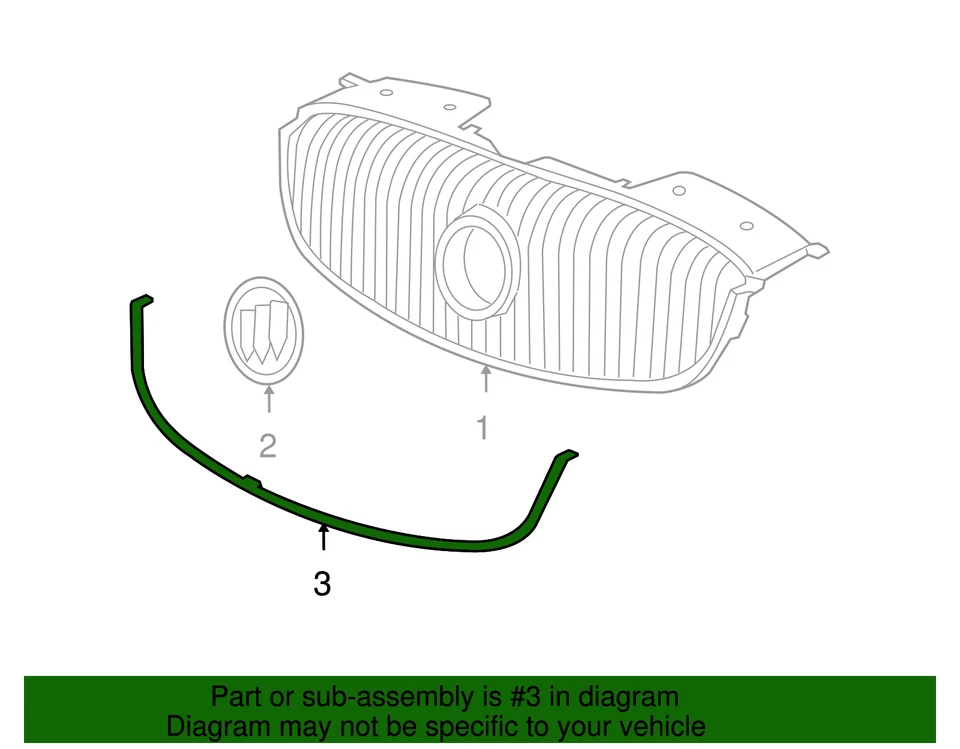 Genuine GM Chrome Front Grille 25768116 - Изображение 4 из 4
