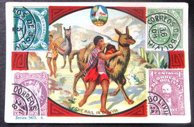 1910 D73 BOLIVIA #46 Stamps & Mail Carriers CRISPY TOP BREAD card
