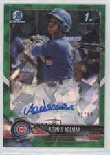 2018 Bowman Chrome HTA Green Atomic Refractor 92/99 Aramis Ademan Auto 11pj