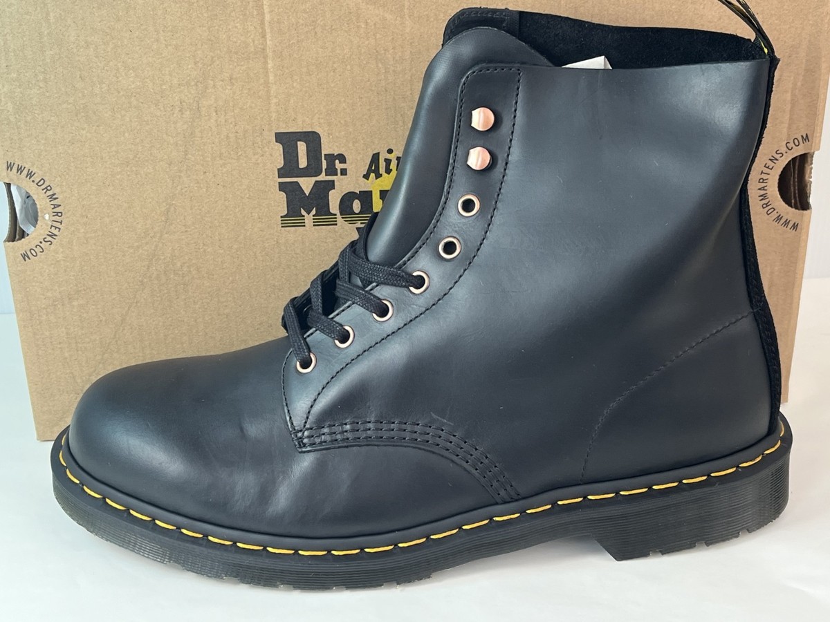 DR MARTENS 1460 PASCAL BOOTS BLACK UK SIZE 13 EU 48 SOAPSTONE