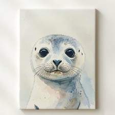 Wall Art Gentle Seal Canvasserene Nursery