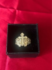 14k gold filled Cross nugget ring