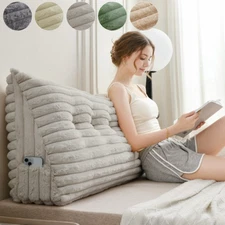 Twin/Queen/King Thicken Corduroy Headboard Wedge Pillow for Dorm Daybed Backrest