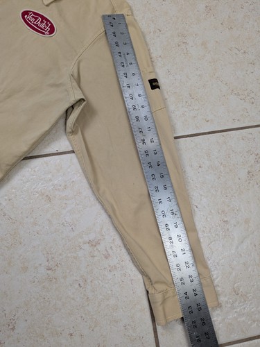 Vtg Von Dutch Khaki Cotton Jacket Size Large KYLIE JENNER Made In USA RARE - Picture 11 of 24