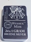 24 x 1g 999 Silver Bars - Philharmonic - Wessex Mint - Sealed Case - 24 x 1g