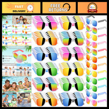 60 Pack Kids Sunglasses - Neon Party Favors, Summer Beach Supplies, Birthday Gif