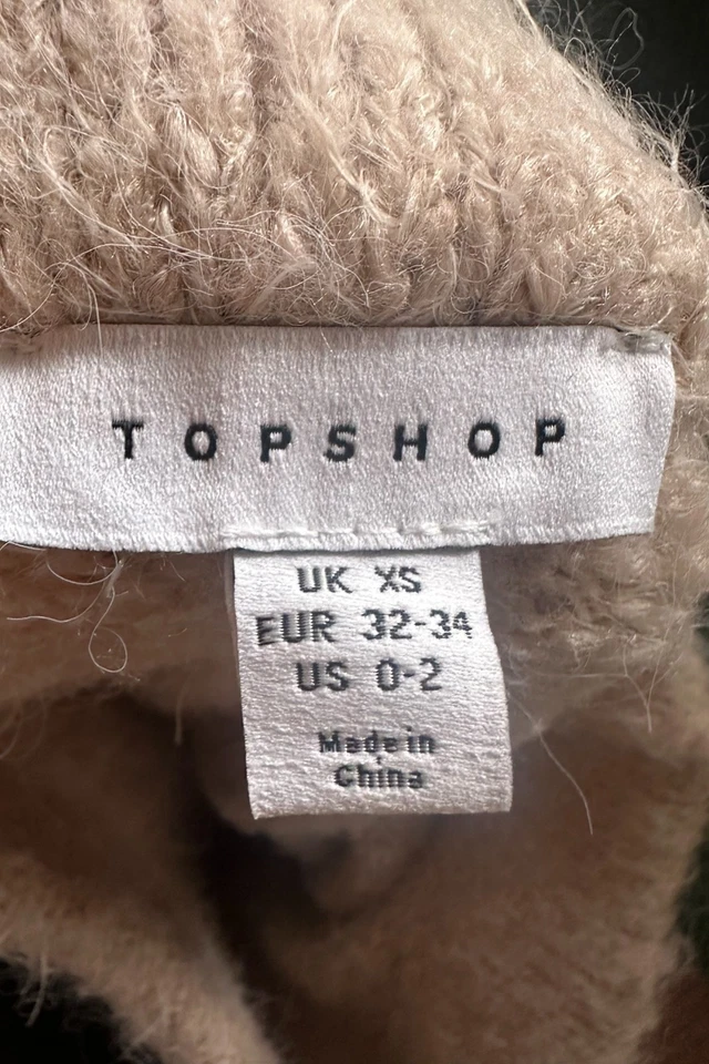 Falda Topshop Tejida Esponjosa Midi Avena Talla 0 2 Foto 4 de 4