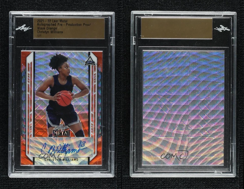 2021 Leaf Metal Pre-Production Proof Orange Wave 1/1 Christyn Williams Auto 13u1 - Image 3 of 3